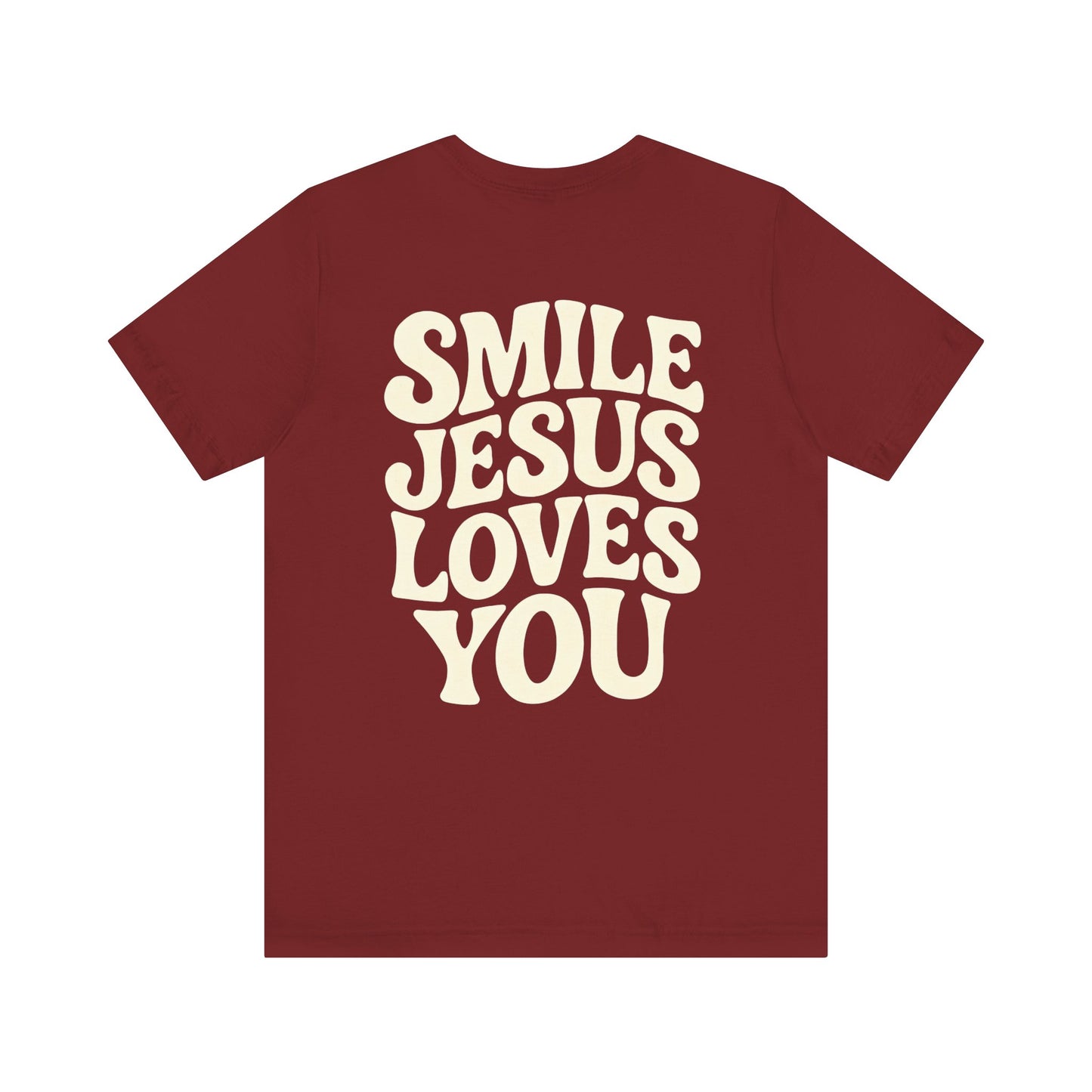 Smile Jesus Loves You Christian T-Shirt – Faith-based Smiley Faith Unisex Tee
