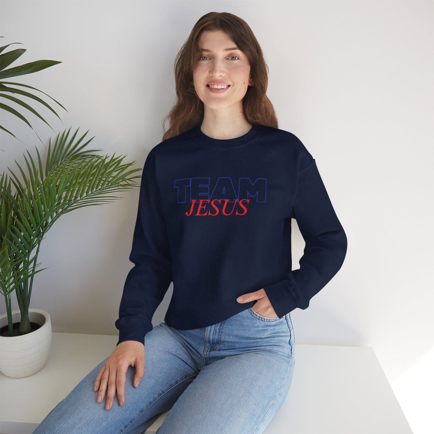 Team Jesus Christian Unisex Sweatshirt | Faith-Based Athletic Apparel