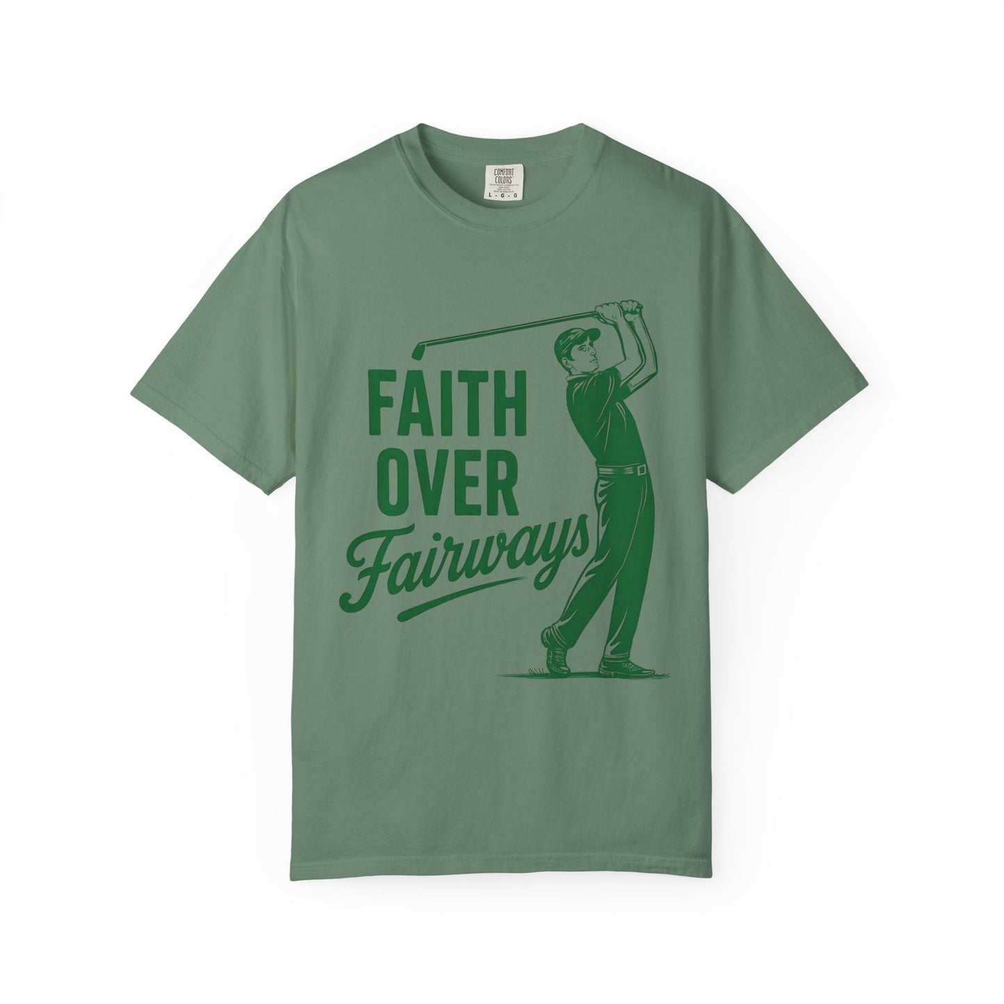 Faith Over Fairways Christian Golf T-Shirt – Inspirational Faith-Based Graphic Tee