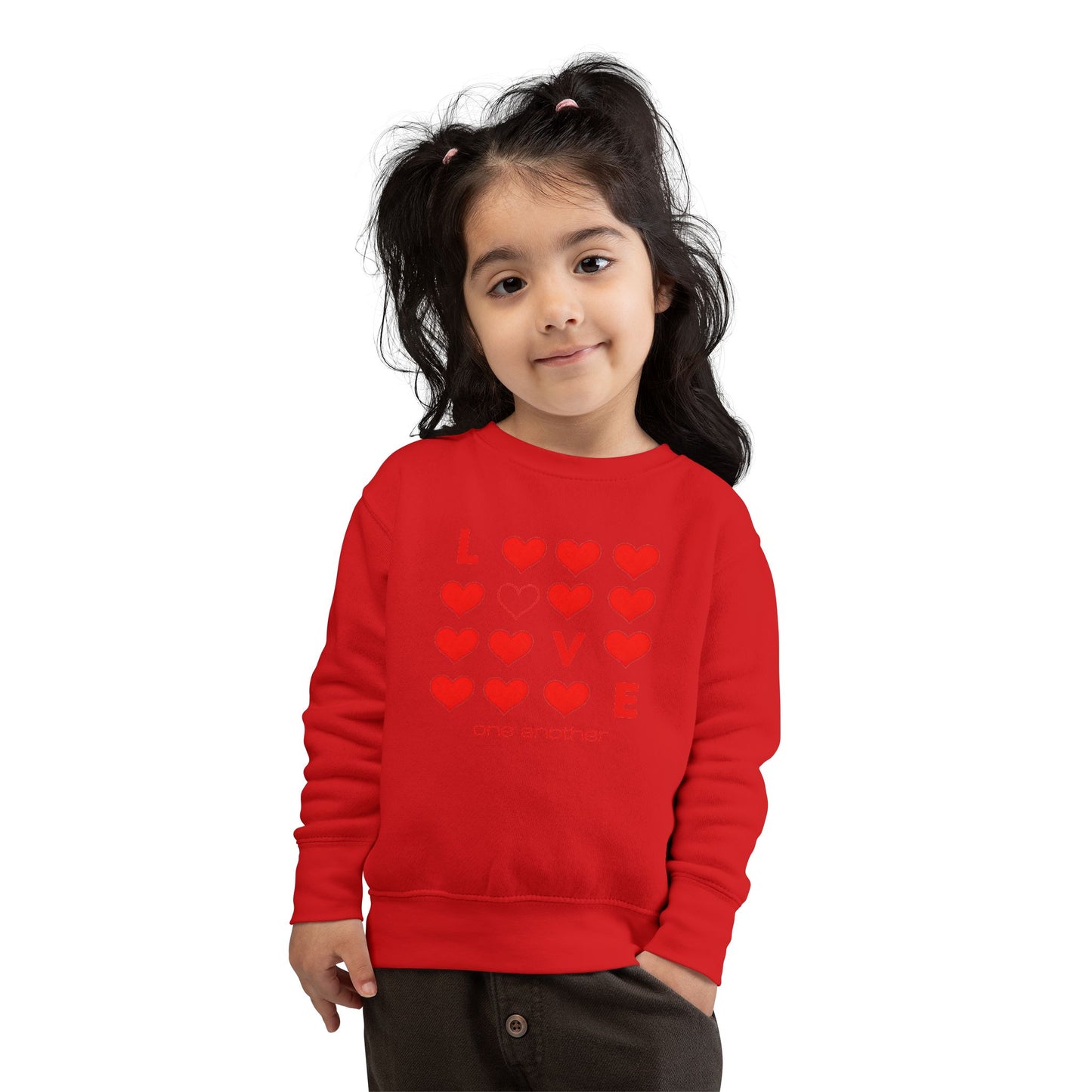 Love One Another Christian Toddler Sweatshirt | Faith-Based Kids Wear
