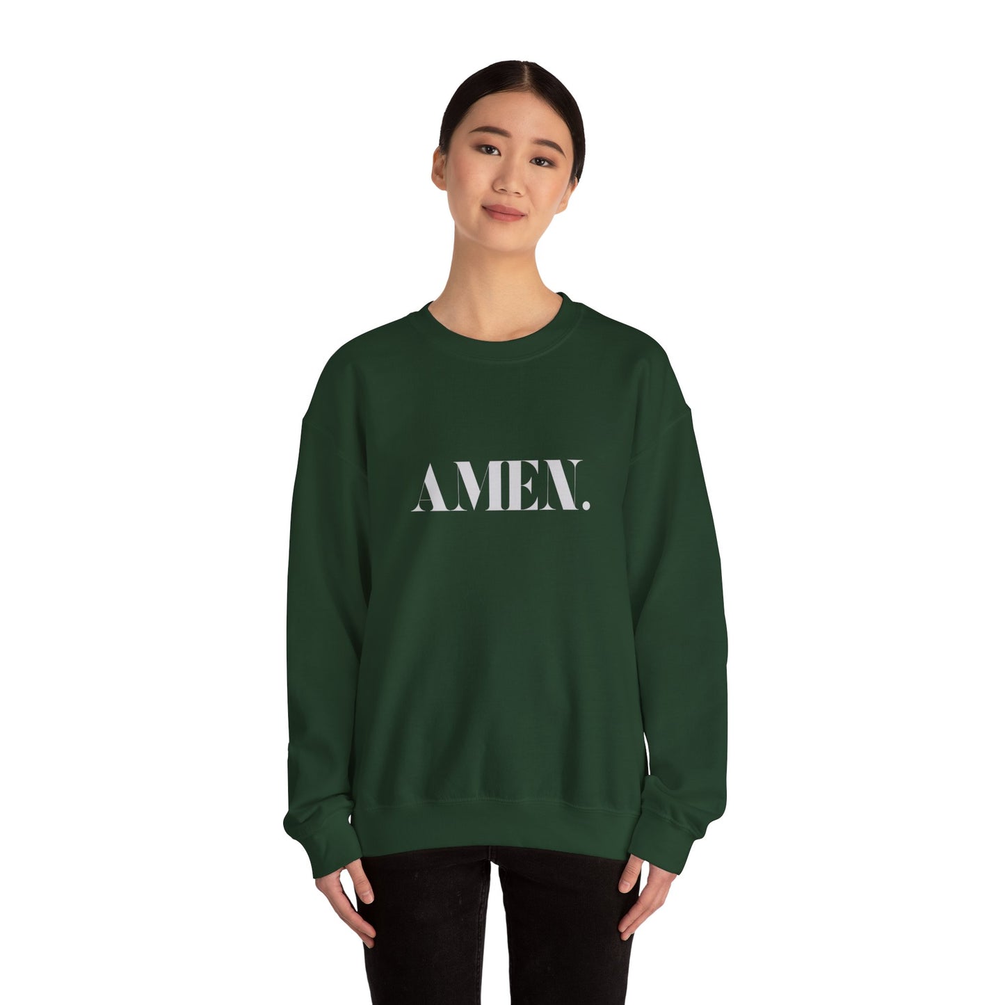 AMEN. Christian Sweatshirt – Faith-based Unisex Crewneck