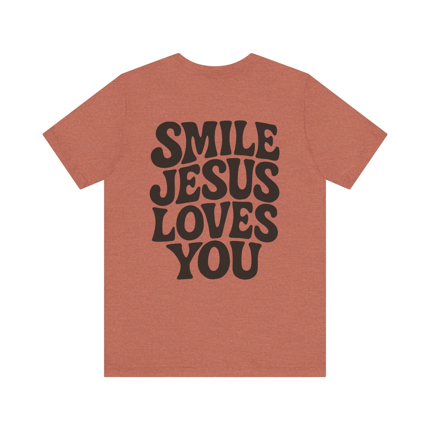 Smile Jesus Loves You Christian T-Shirt – Faith-based Smiley Faith Unisex Tee
