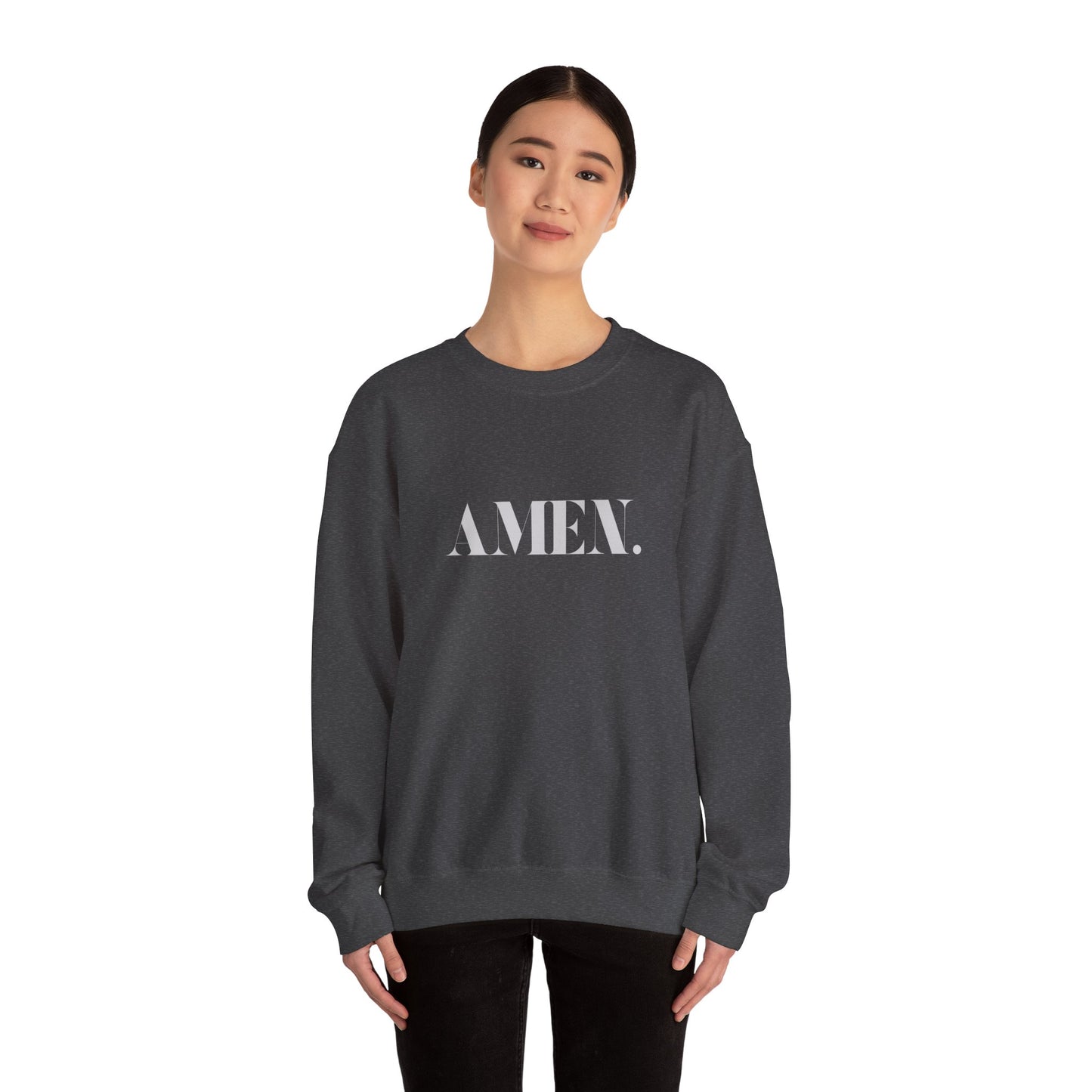 AMEN. Christian Sweatshirt – Faith-based Unisex Crewneck