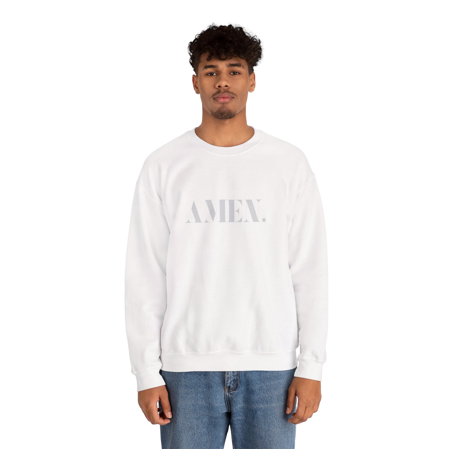 AMEN. Christian Sweatshirt – Faith-based Unisex Crewneck