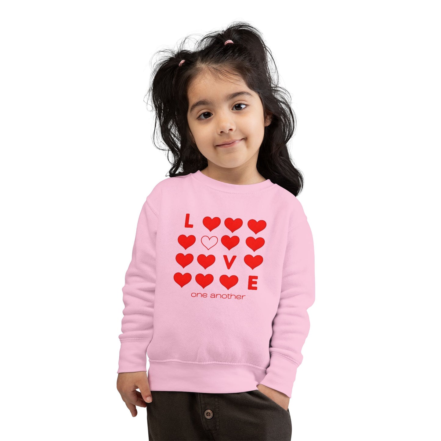 Love One Another Christian Toddler Sweatshirt | Faith-Based Kids Wear