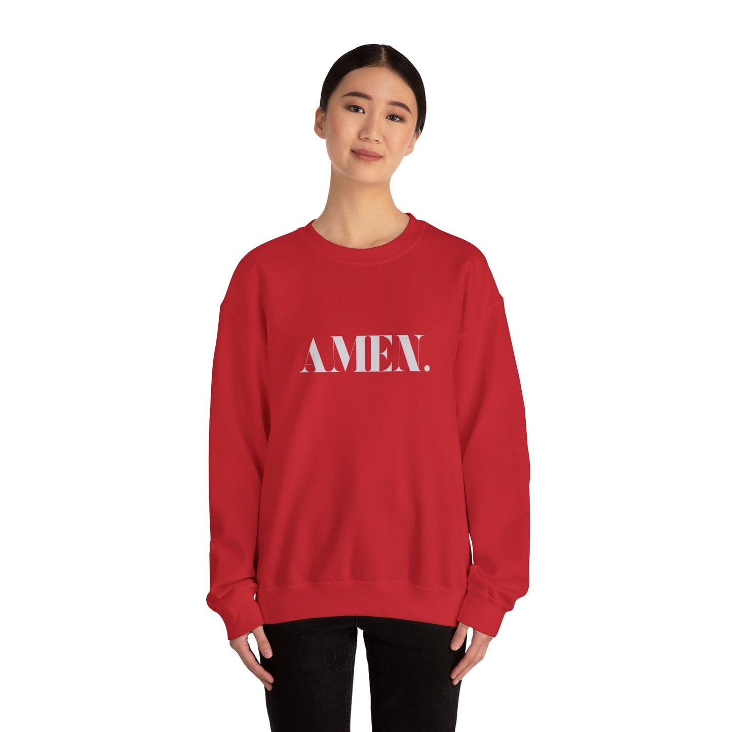 AMEN. Christian Sweatshirt – Faith-based Unisex Crewneck