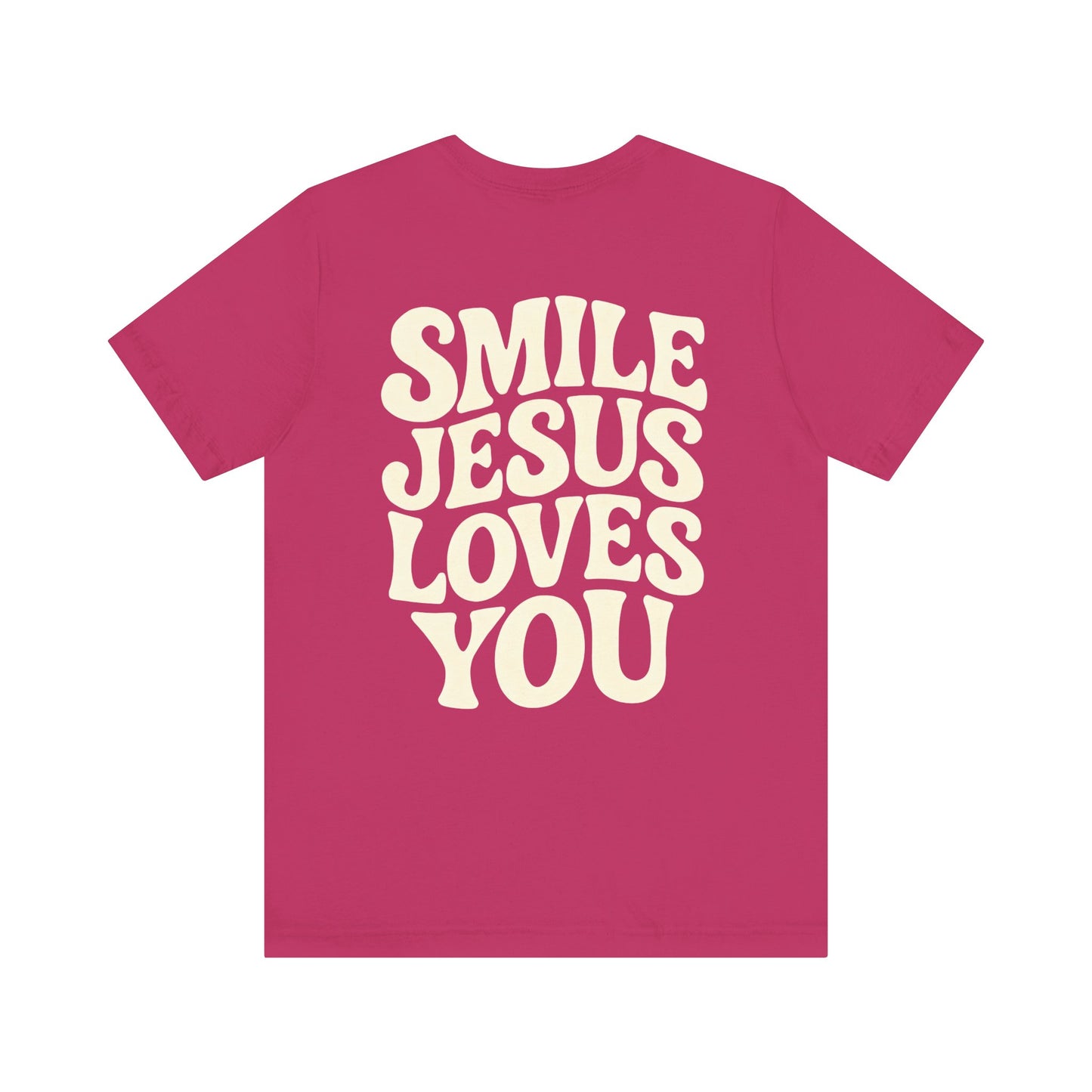 Smile Jesus Loves You Christian T-Shirt – Faith-based Smiley Faith Unisex Tee
