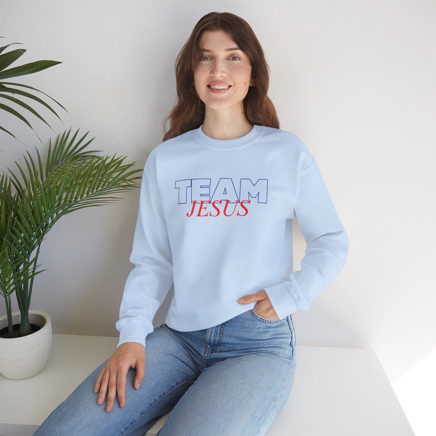 Team Jesus Christian Unisex Sweatshirt | Faith-Based Athletic Apparel