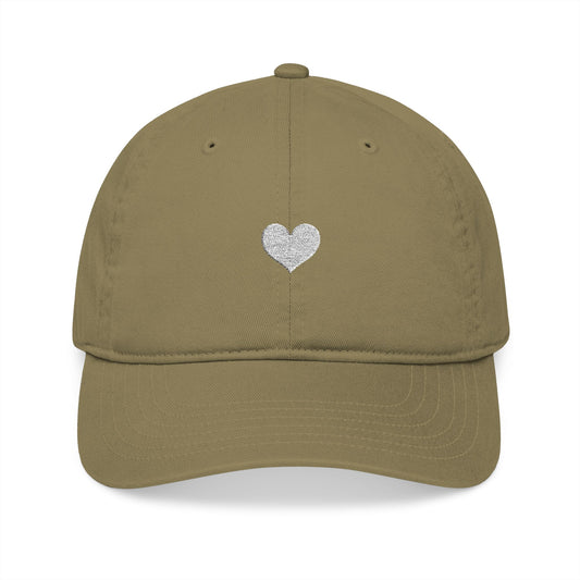 Silver Heart Embroidered Christian Baseball Cap for Women – Faith Inspired Love Hat