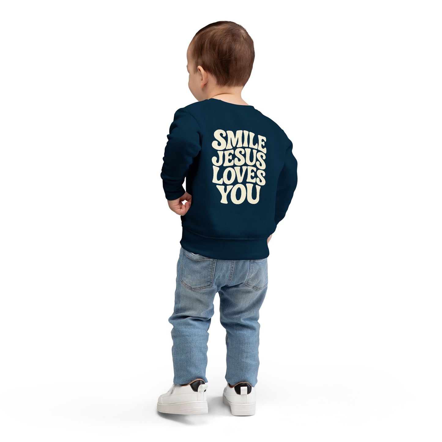 Toddler Sweatshirt - Smile Jesus Loves You