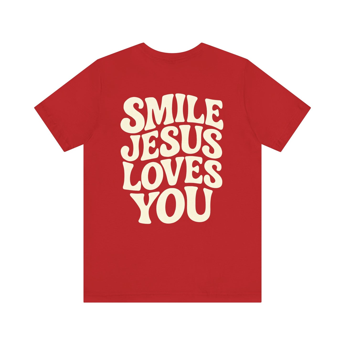 Smile Jesus Loves You Christian T-Shirt – Faith-based Smiley Faith Unisex Tee