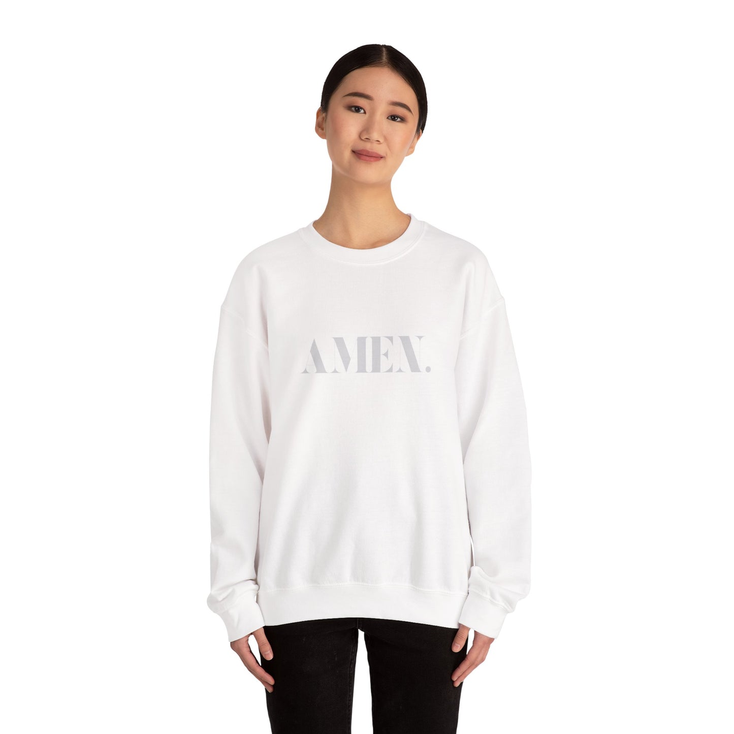 AMEN. Christian Sweatshirt – Faith-based Unisex Crewneck