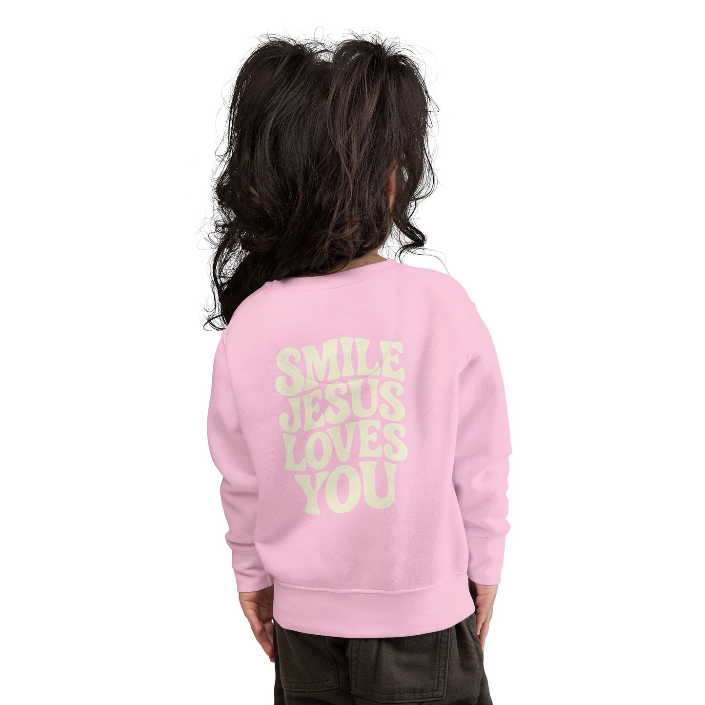 Toddler Sweatshirt - Smile Jesus Loves You