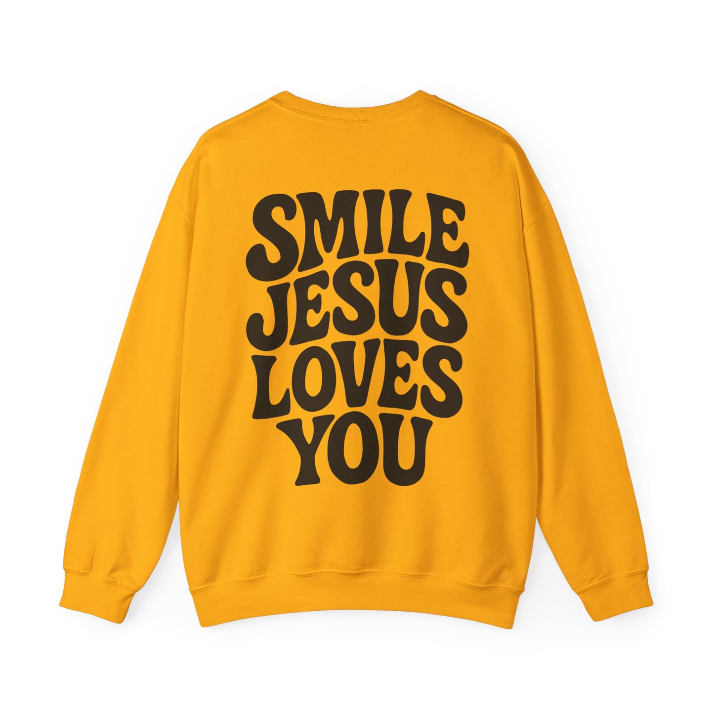 Smile Jesus Loves You Christian Sweatshirt – Faith-Based Inspirational Crewneck