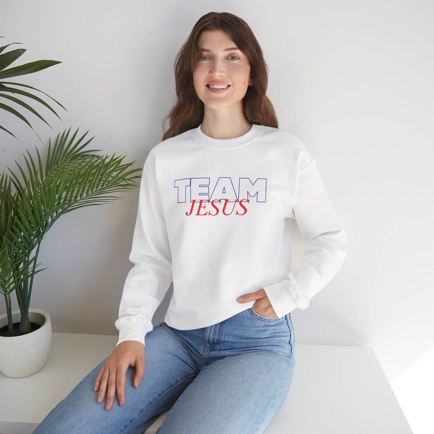 Team Jesus Christian Unisex Sweatshirt | Faith-Based Athletic Apparel