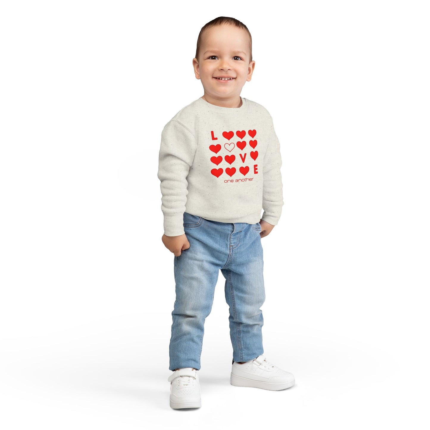 Love One Another Christian Toddler Sweatshirt | Faith-Based Kids Wear