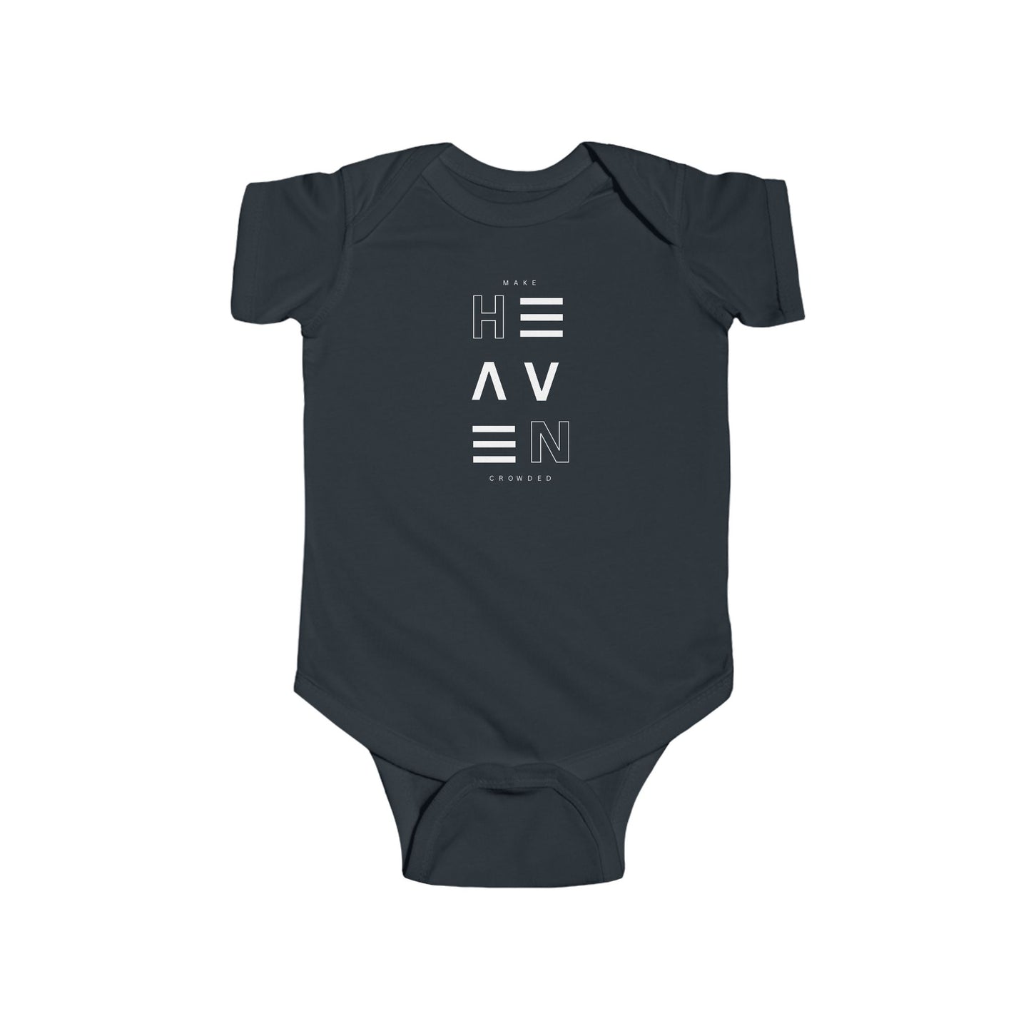 Make Heaven Crowded Baby Onesie - Perfect for Newborns