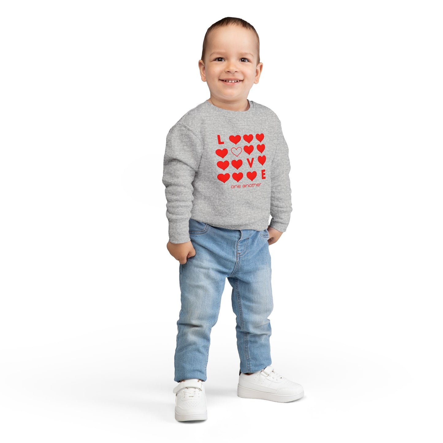 Love One Another Christian Toddler Sweatshirt | Faith-Based Kids Wear