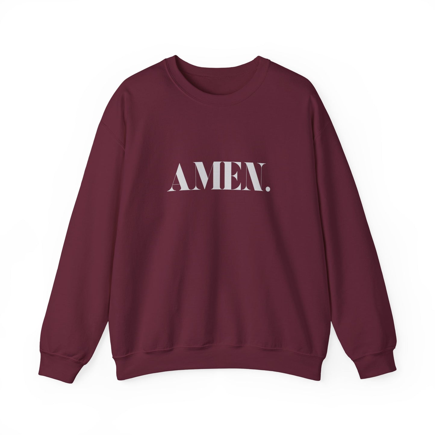 AMEN. Christian Sweatshirt – Faith-based Unisex Crewneck