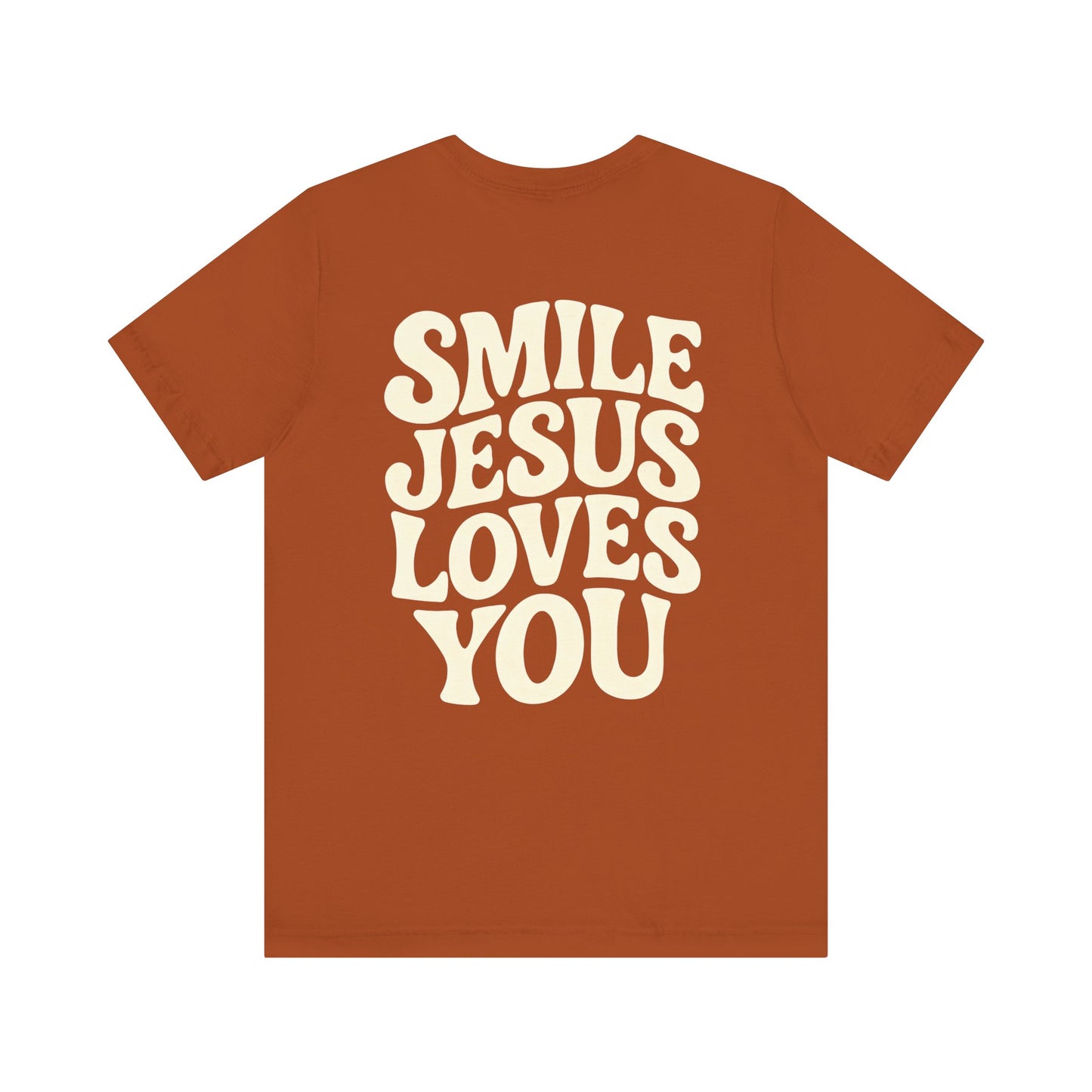 Smile Jesus Loves You Christian T-Shirt – Faith-based Smiley Faith Unisex Tee