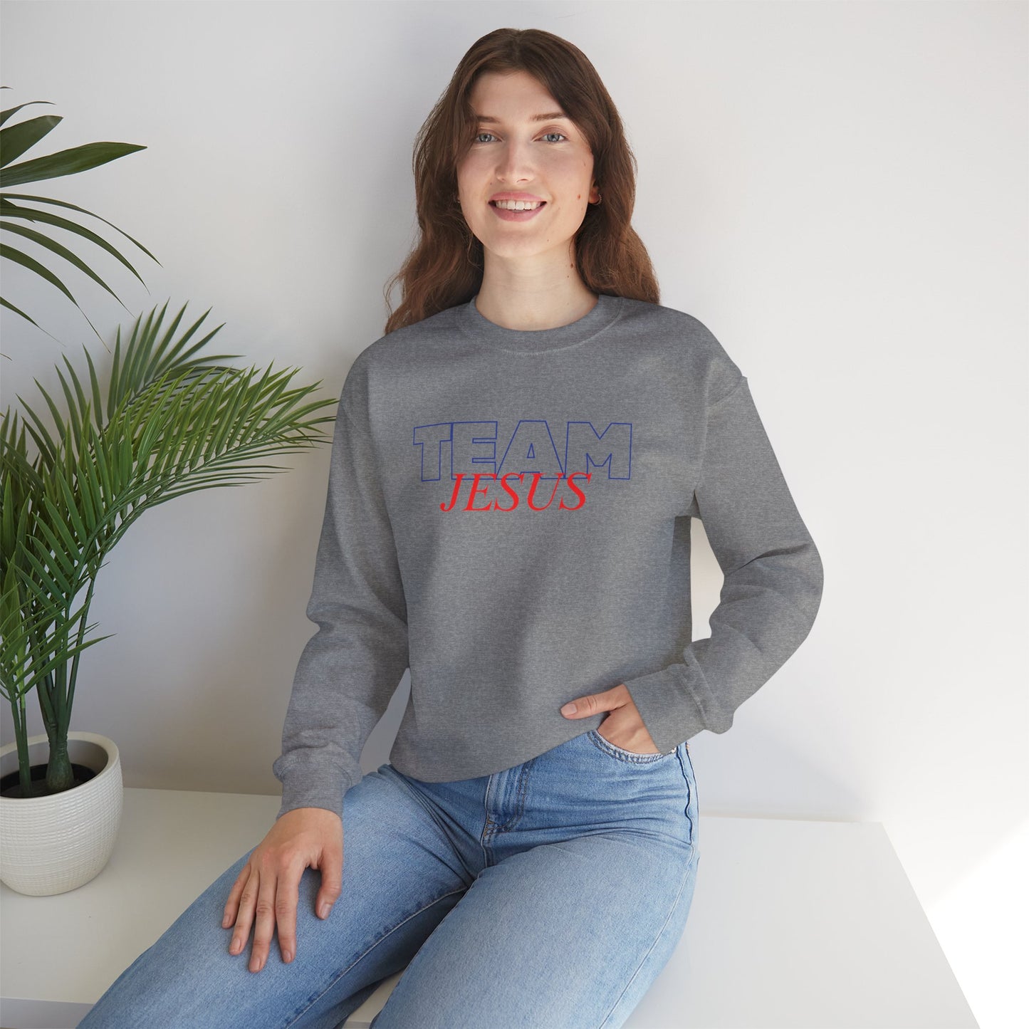 Team Jesus Christian Unisex Sweatshirt | Faith-Based Athletic Apparel