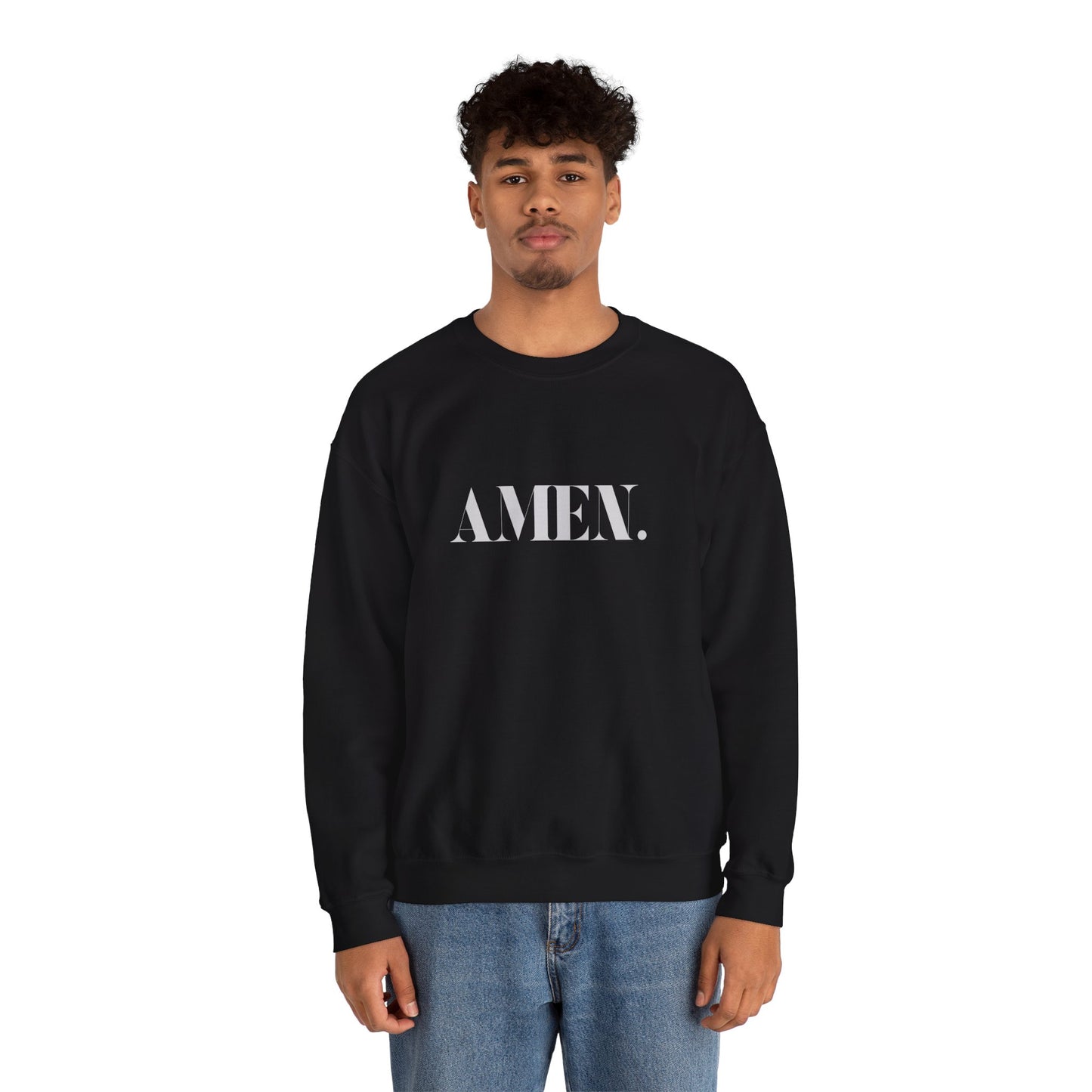 AMEN. Christian Sweatshirt – Faith-based Unisex Crewneck