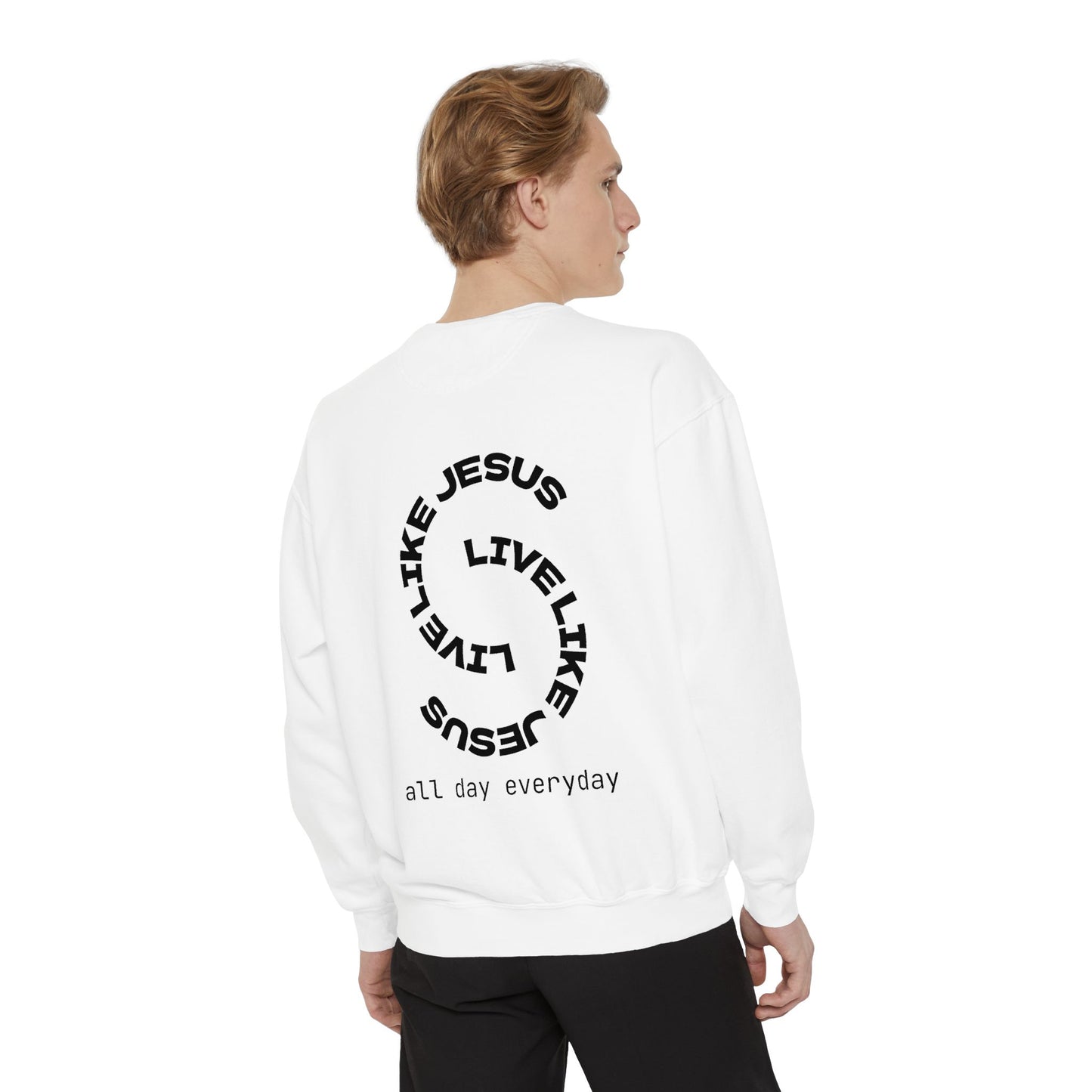 Live Like Jesus Christian Mens Sweatshirt | Bold Faith-Based Apparel